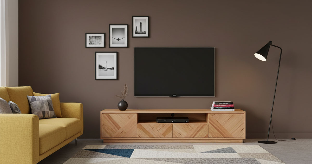 Messmate Veneer TV Unit Messmate Veneer TV Unit